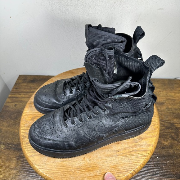 Nike SF Air Force 1 Triple Black Black Men's Boots Size 10 864024-003 - Picture 5 of 10